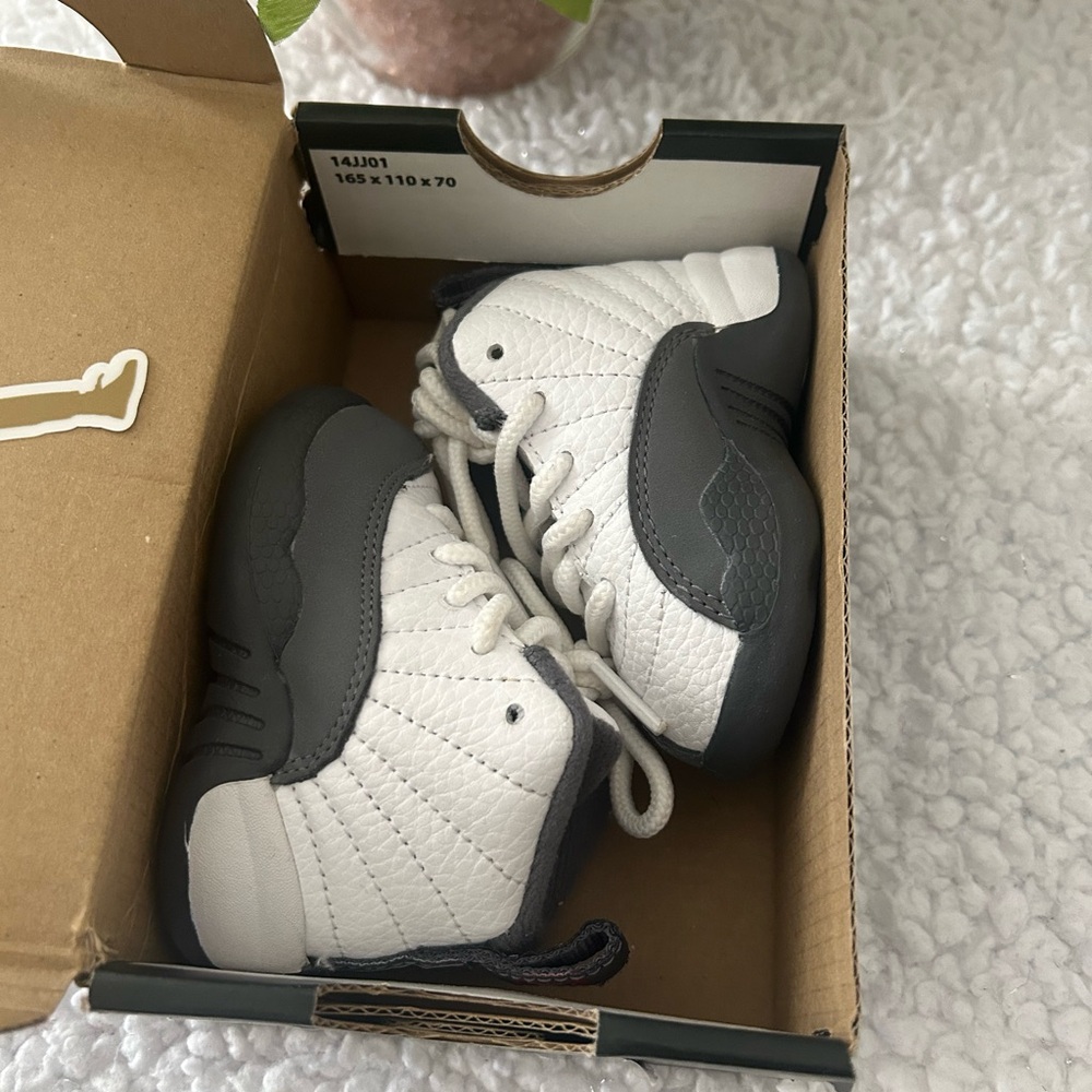 Kids White and Gray Shoes